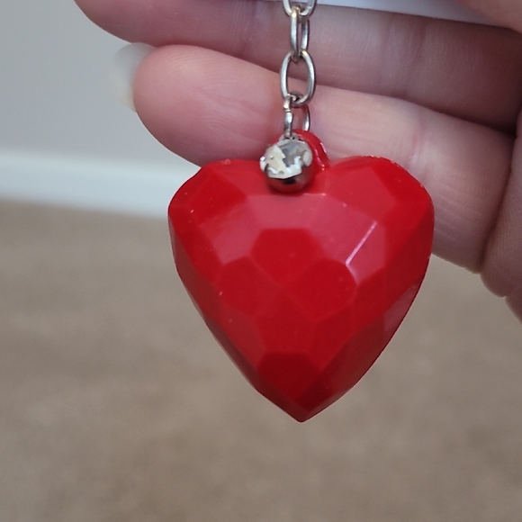 Red Heart Key Chain/Bag Charm - Picture 2 of 3